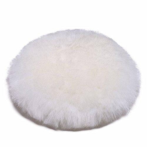 okayda lambswool polishing pads 3 inch soft sheepskin buffing pads with hook and loop back design cutting pad for car, furnit