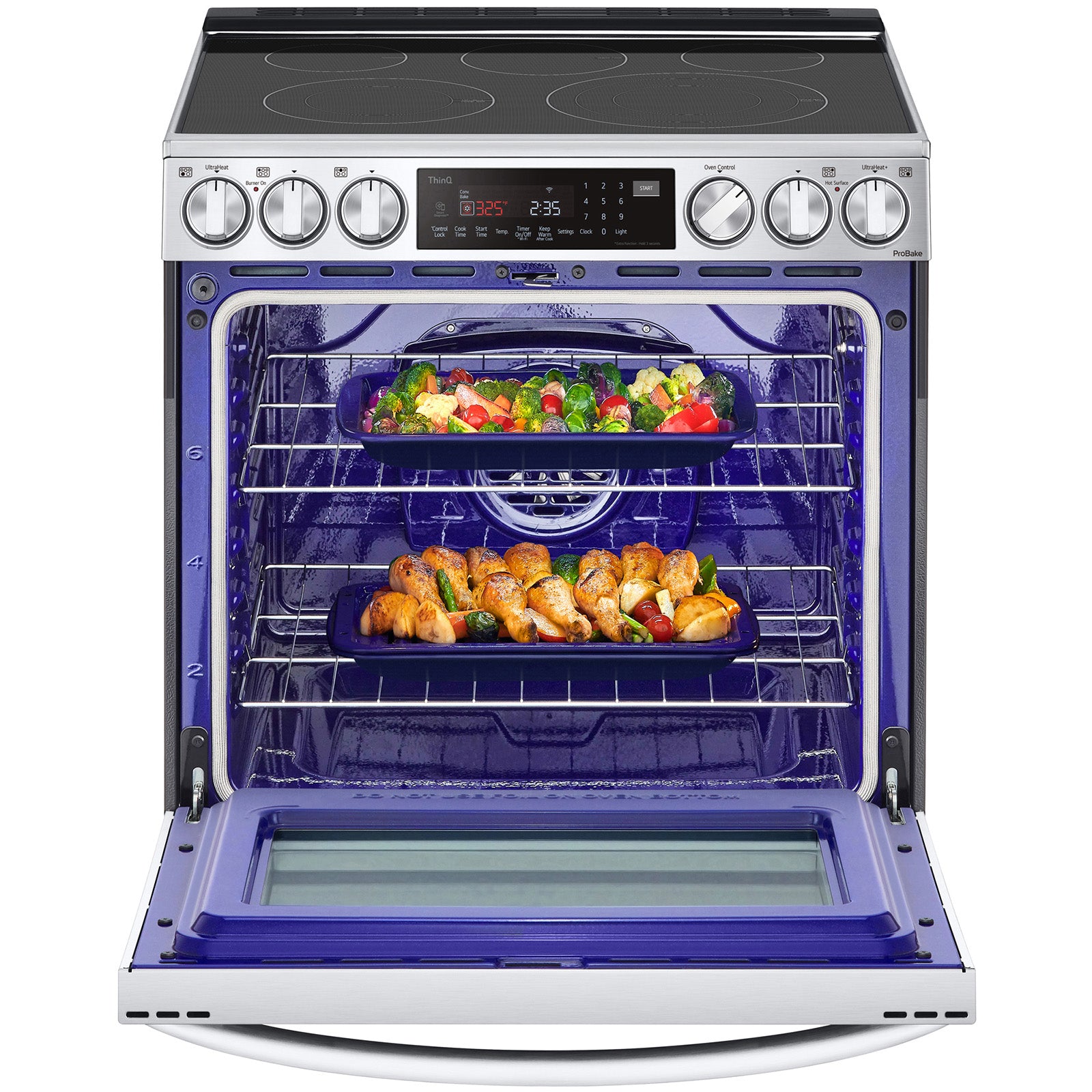 LG LSEL6337F  6.3 cu. ft. Smart Wi-Fi Enabled InstaView&a;#174; Electric Slide-In Range with Air Fry &a;#8211; PrintProof&a;#8482; Stainless Steel