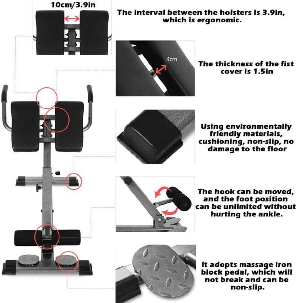 COMMAX adjustable roman chair back hyper extension bench foldable 30-40-50 degrees