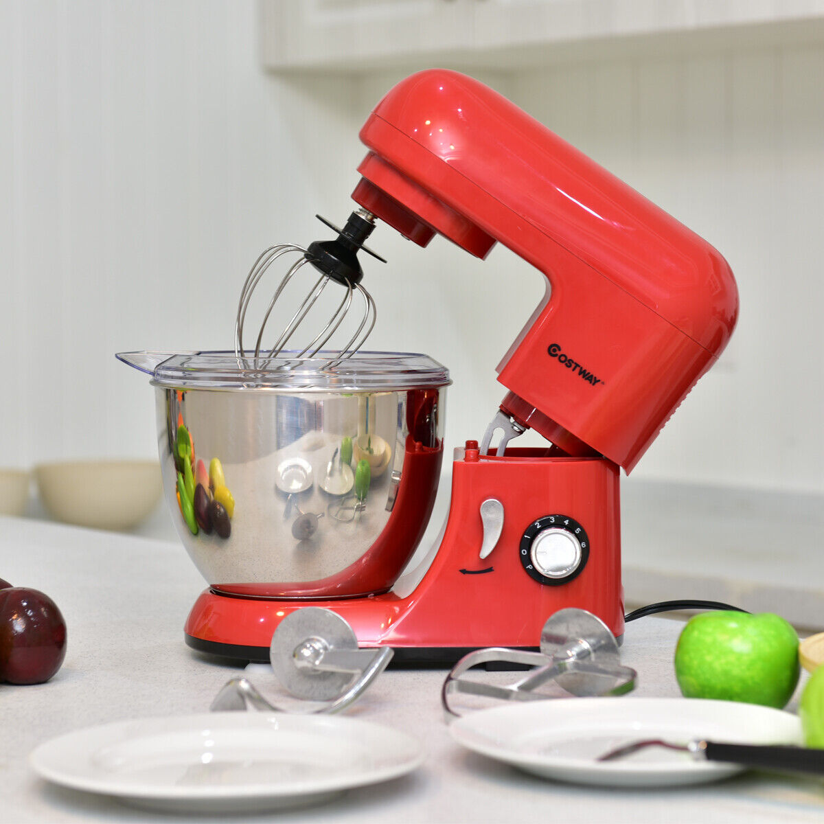 Great Choice Products Food Stand Mixer W/6 Speed 550W Tilt-Head 4.3Qt Stainless Steel Bowl New