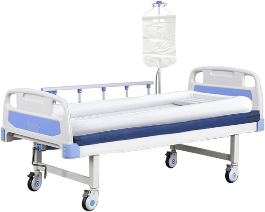 SMERPHOX Medical Inflatable Adult PVC Pump and Water Bag Bath tub Bedside Shower Bath Kit Portable Bathtub Wash Fullbody in Bed for Geri