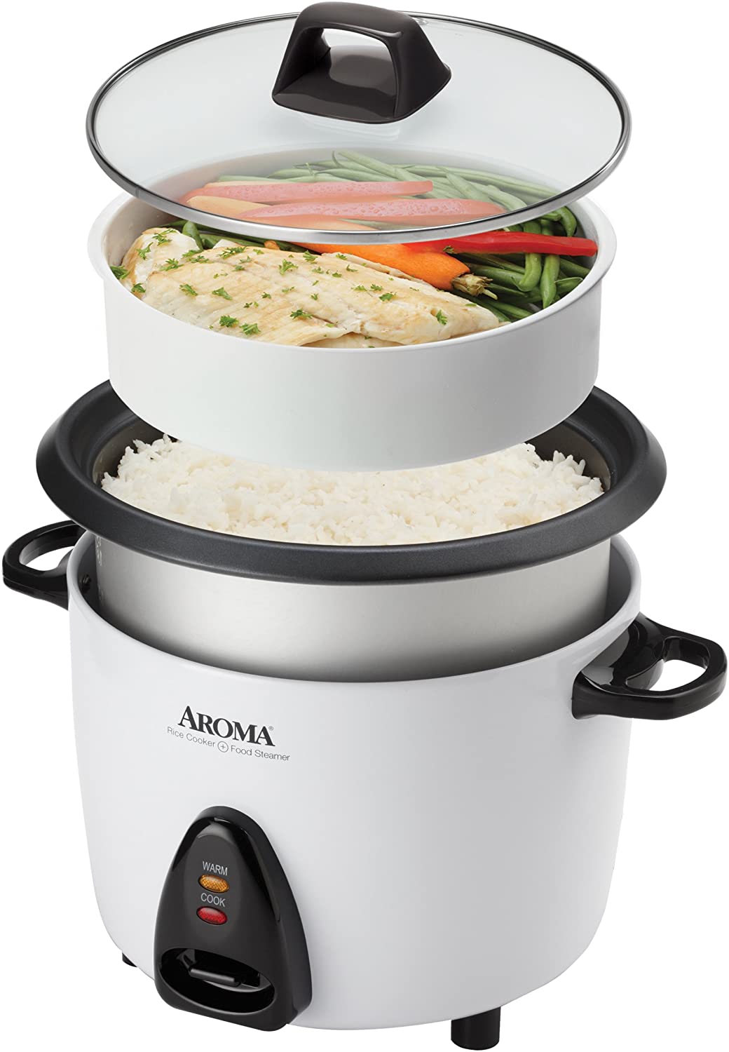 Aroma Housewares 20-Cup Rice Cooker &a; Food Steamer ARC-360-NGP