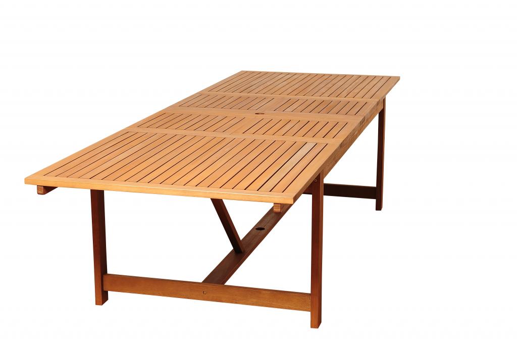 Amazonia Carver 11 Piece Eucalyptus Extendable Rectangular Patio Dining Set