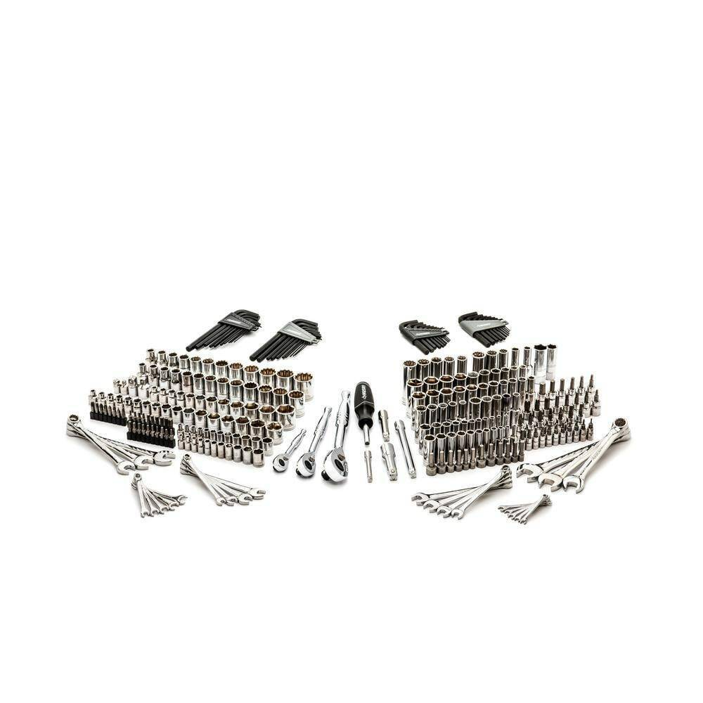 Great Choice Products Mechanics Tool Set (290-Piece) Chrome Sockets Wrenches Hex Keys Screwdrive