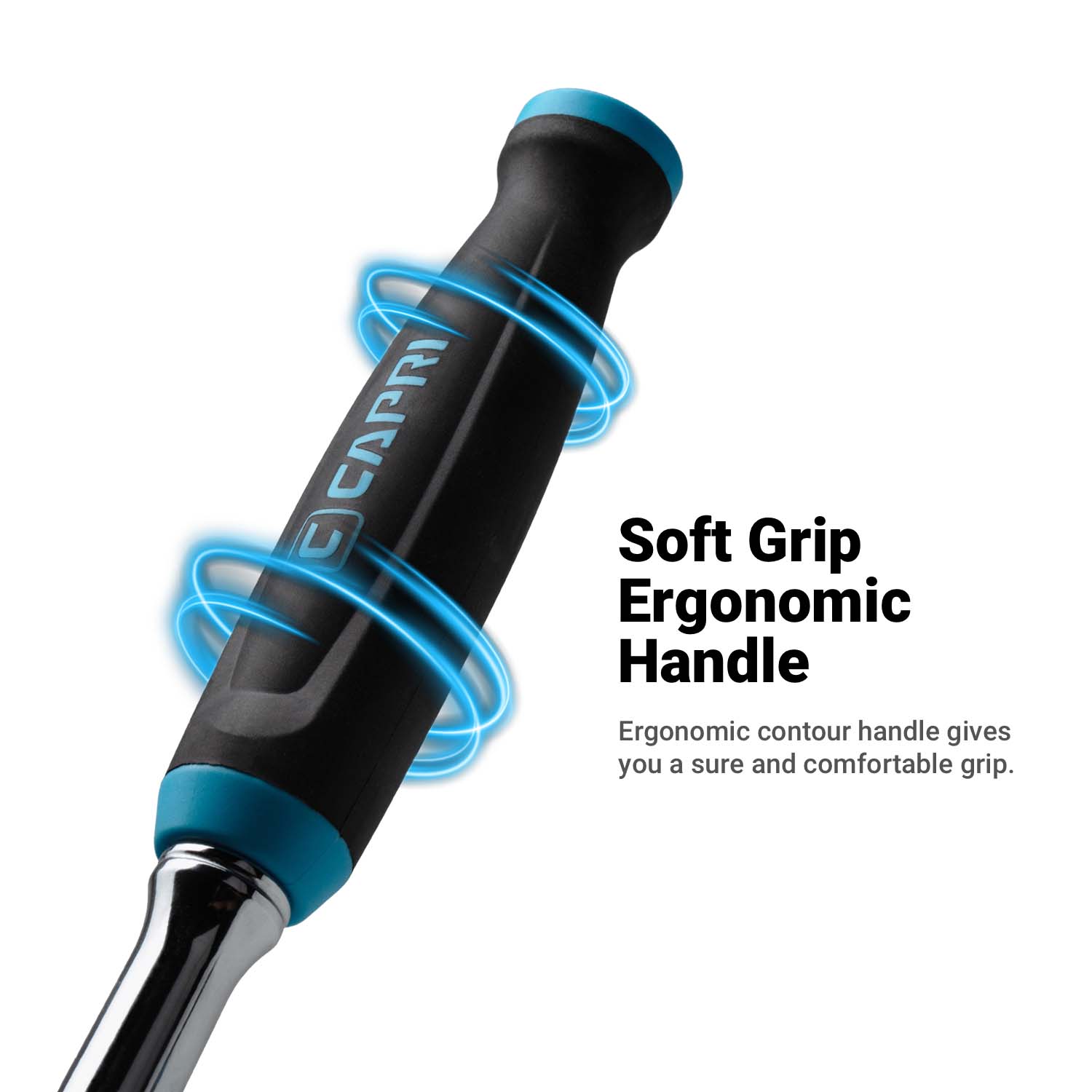 Capri Tools 3/8 in. Drive Fine 90-Tooth Ratchet, Ergonomic Soft Grip