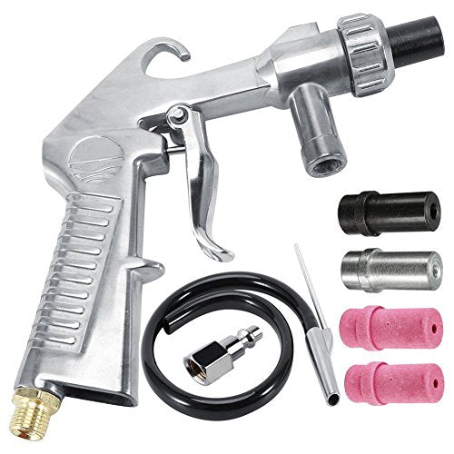 Jewboer Sandblaster Air Siphon Feed Blast Gun Nozzle Ceramic Tips Abrasive Sand Blasting