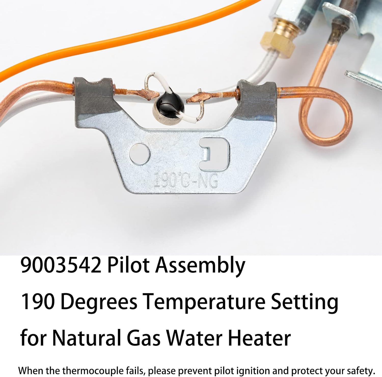 Saiyugty 9003542 Water Heater Pilot Assembly NAT Gas Burner Assembly Replace 100109295 9003542005 18324190&a;#194;&a;#160;9003530 Co