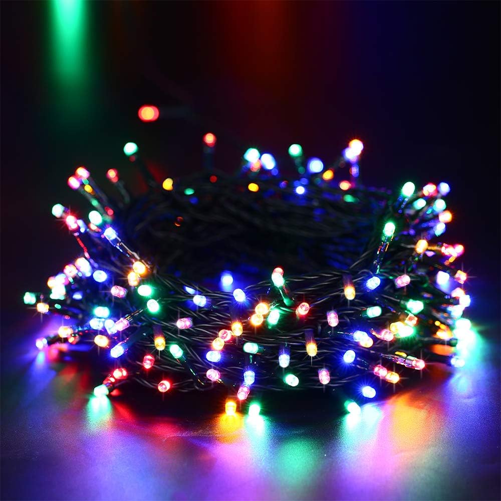 Toodour Solar Christmas Lights, 72ft 200 LED 8 Modes Solar String Lights, Waterproof Solar Outdoor String Lights for Garden, Patio, Fen