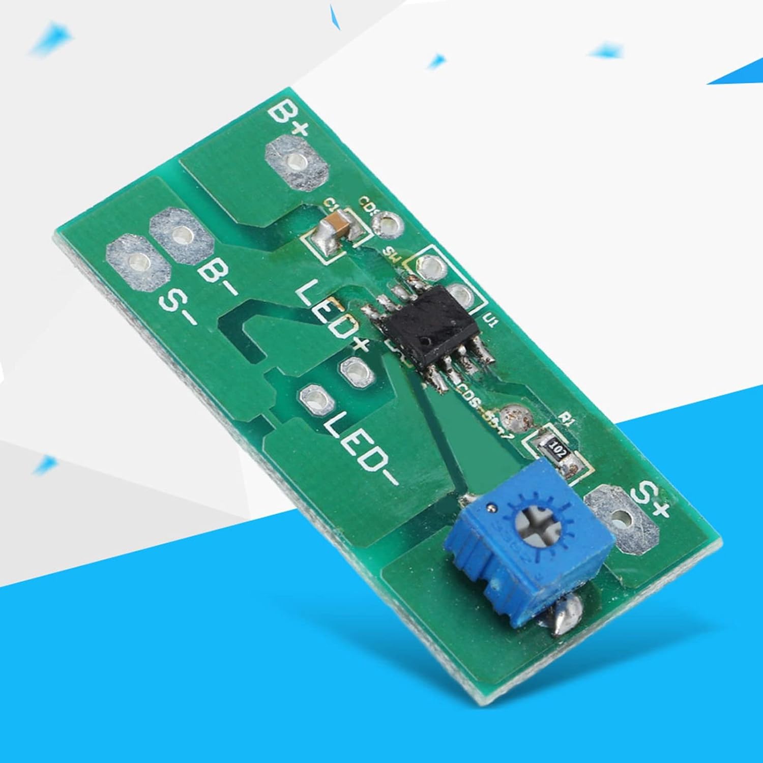 tgoon Solar Lawn Lights Controller Module, Solar Light Circuit Board Adjustment Screw Practical Stable for Garden Lamps