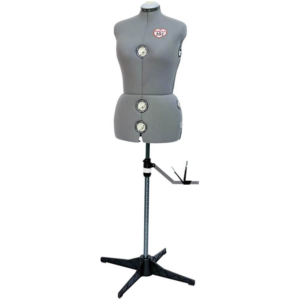 Singer DSF151MLGR Gray Adjustable Dress Form- Medium/Large