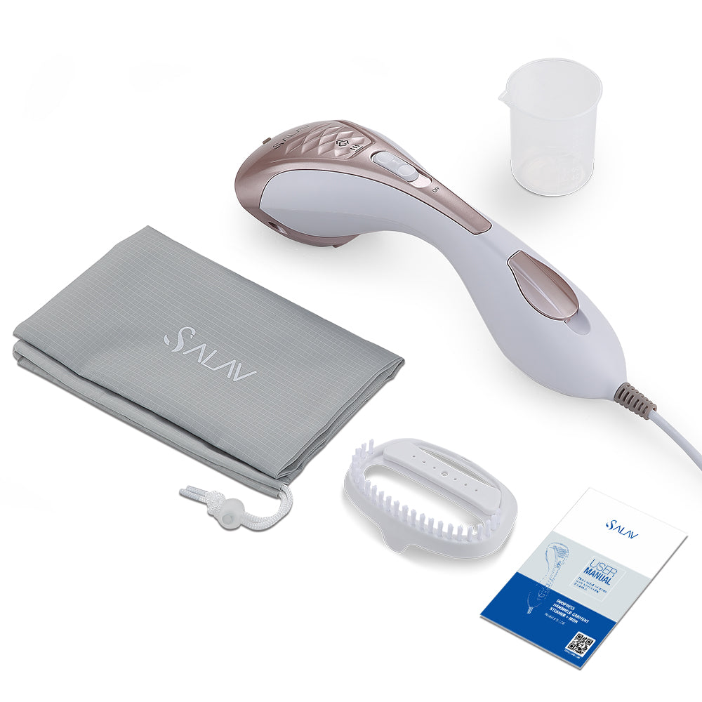 SALAV HS-100-RoseGold DuoPress Hand Held Steamer, All in One Steamer + Iron, RoseGold
