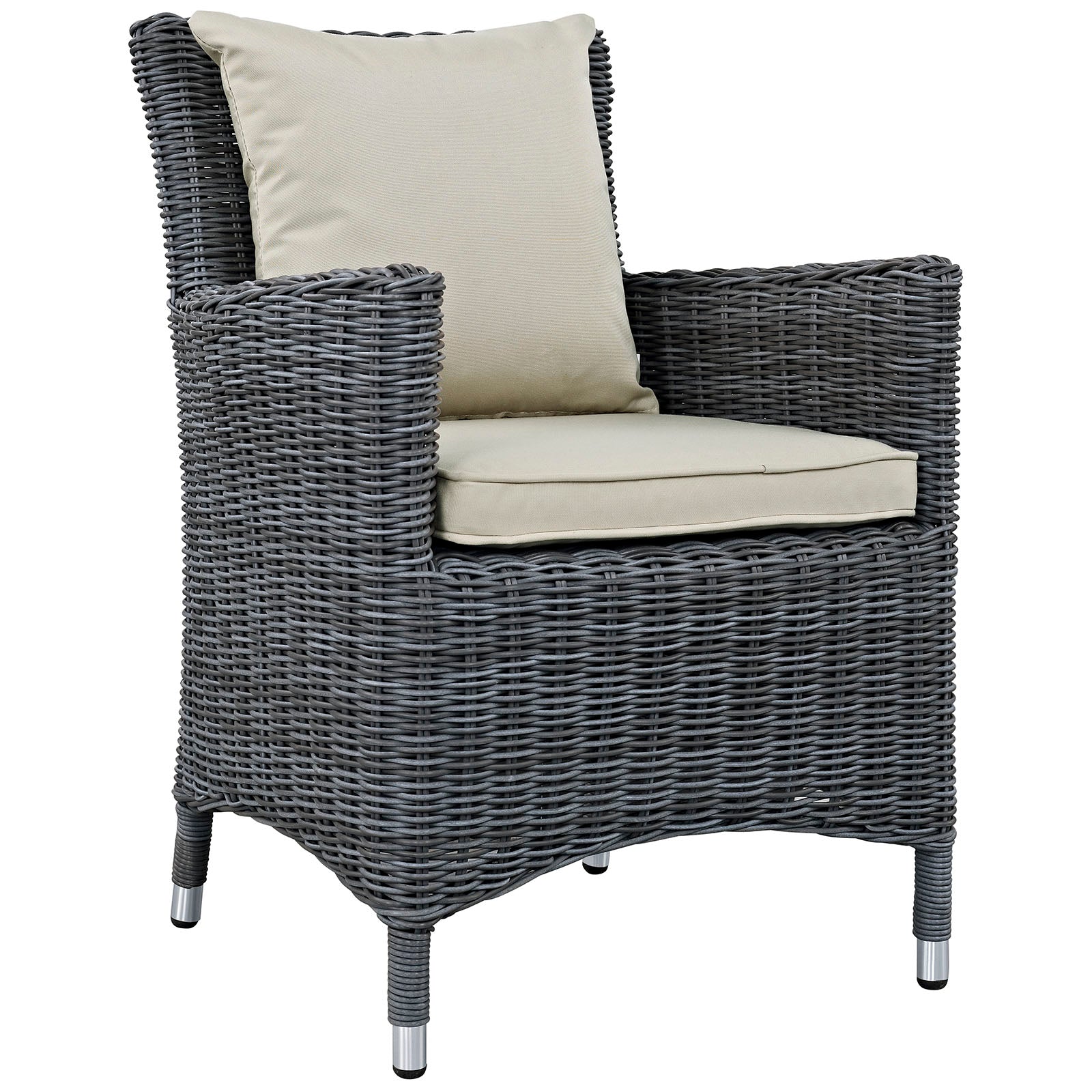 LexMod Summon 11 Piece Outdoor Patio Sunbrella® Dining Set in Antique Canvas Beige