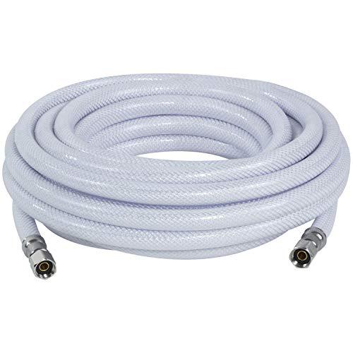 certified appliance accessories ice maker water line, 25 feet, polyester-reinforced pvc, white