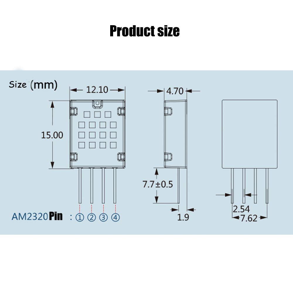 Generic KOOBOOK 2Pcs AM2320 AM2320B Digital Temperature Humidity Sensor Replace SHT10 SHT11 for Arduino