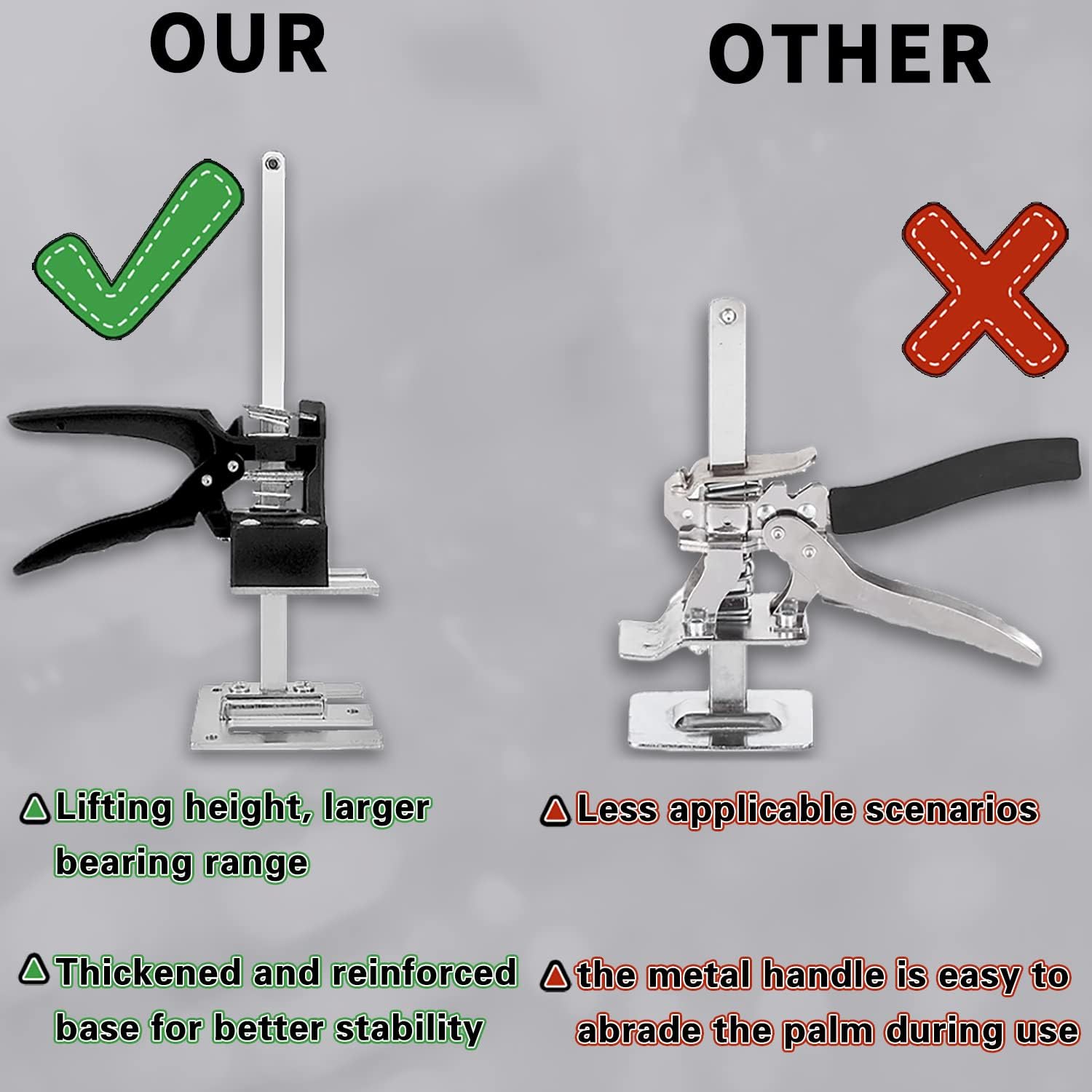UNCROTEX Lever Arms Lifter, Lifting Helper Tool Hand Handheld Jack Lift Tool, Door Lifter , Hand Llifting Tool Jack Effort Elevator Dryw