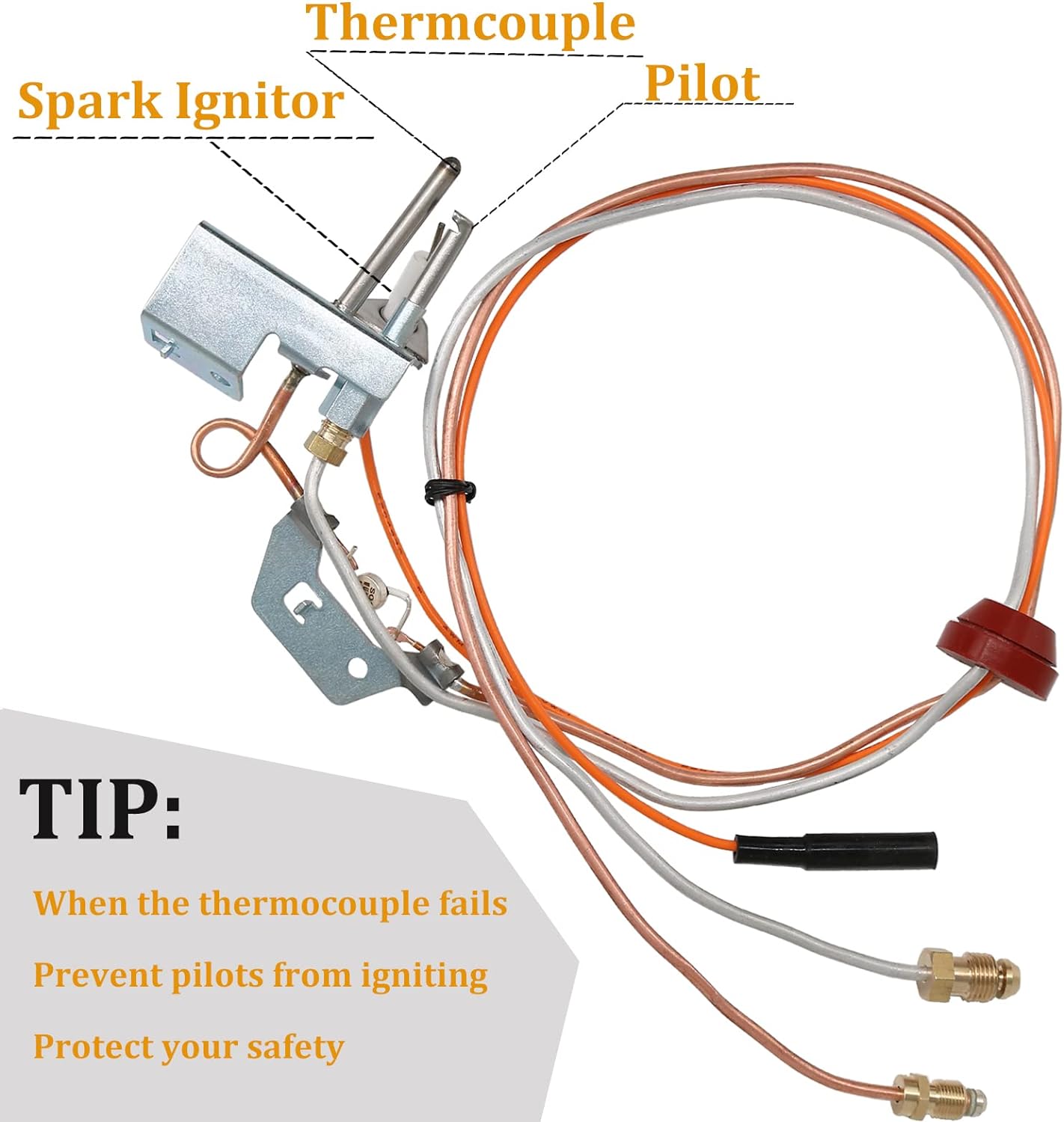 N\C Upgraded 9003542 NAT Gas Pilot Assembly,190-Degree CPilot Replace for 100109295, 9003542005&a;#239;&a;#188;&a;#140;900353