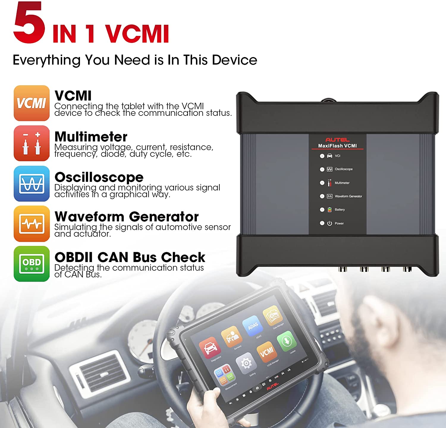Autel MaxiSys Ultra Intelligent Car Diagnostic Scan Tool, 36+ Service, 5-in-1 VCMI, ECU Programming &a; Coding