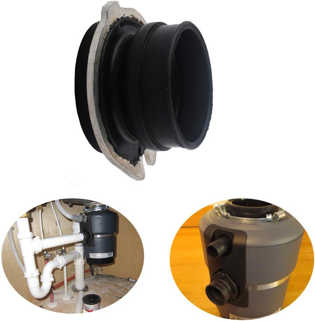 75499 Flex Coupler Garbage Disposal Replacement Parts Compatible with Insink-erator, Flexible Discharge Anti-Vibration Tailpipe Mount