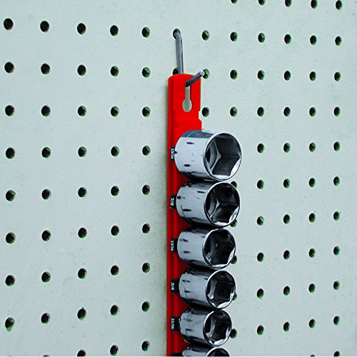 Ernst Manufacturing 18-Inch Magnetic Socket Organizer with 17 1/2-Inch Twist Lock Clips, Blue (8405M-Blue-1/2)