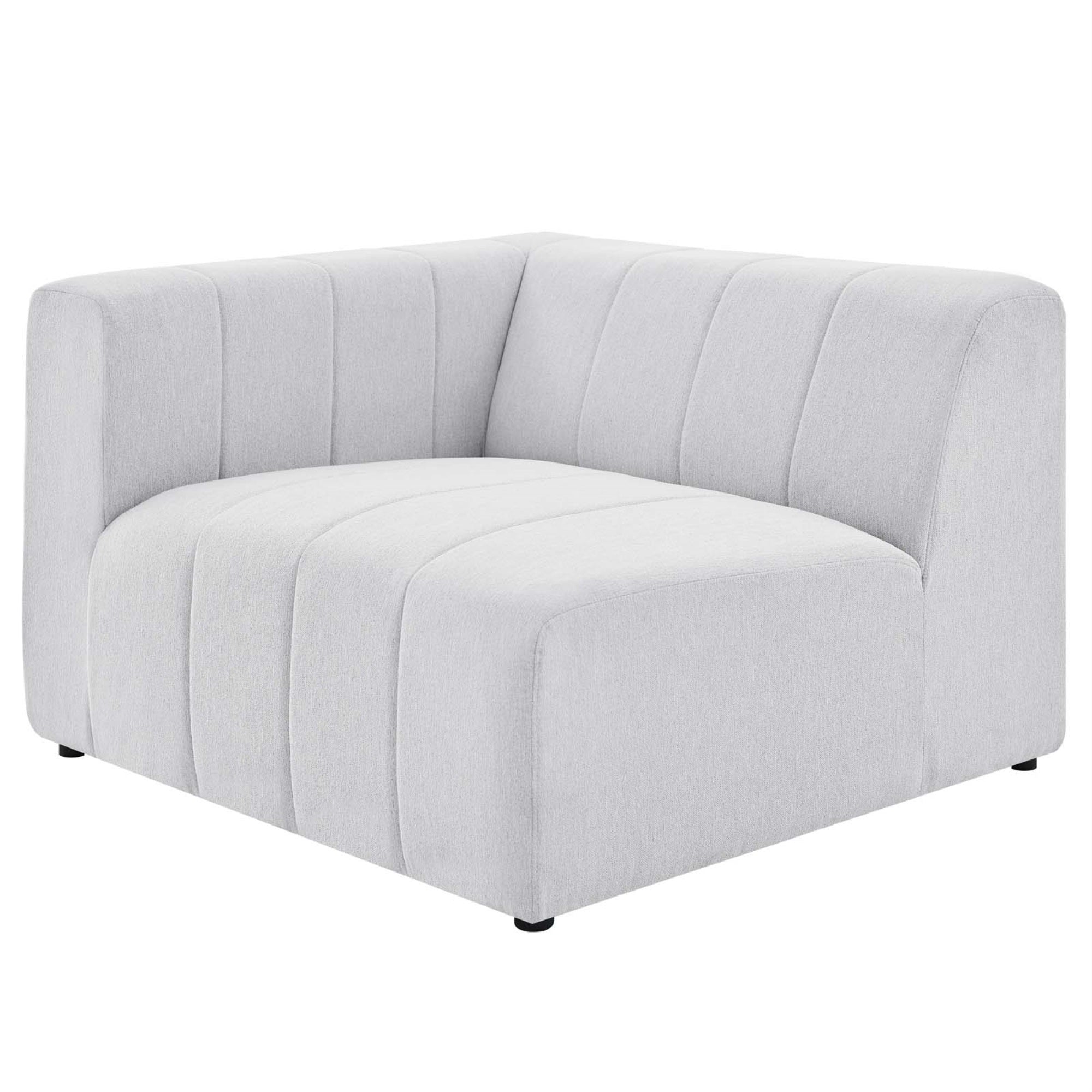 Modway Bartlett Upholstered Fabric 8-Piece Sectional Sofa Ivory