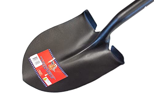 Bully Tools 82515 14-Gauge Round Point Shovel with Fiberglass Long Handle