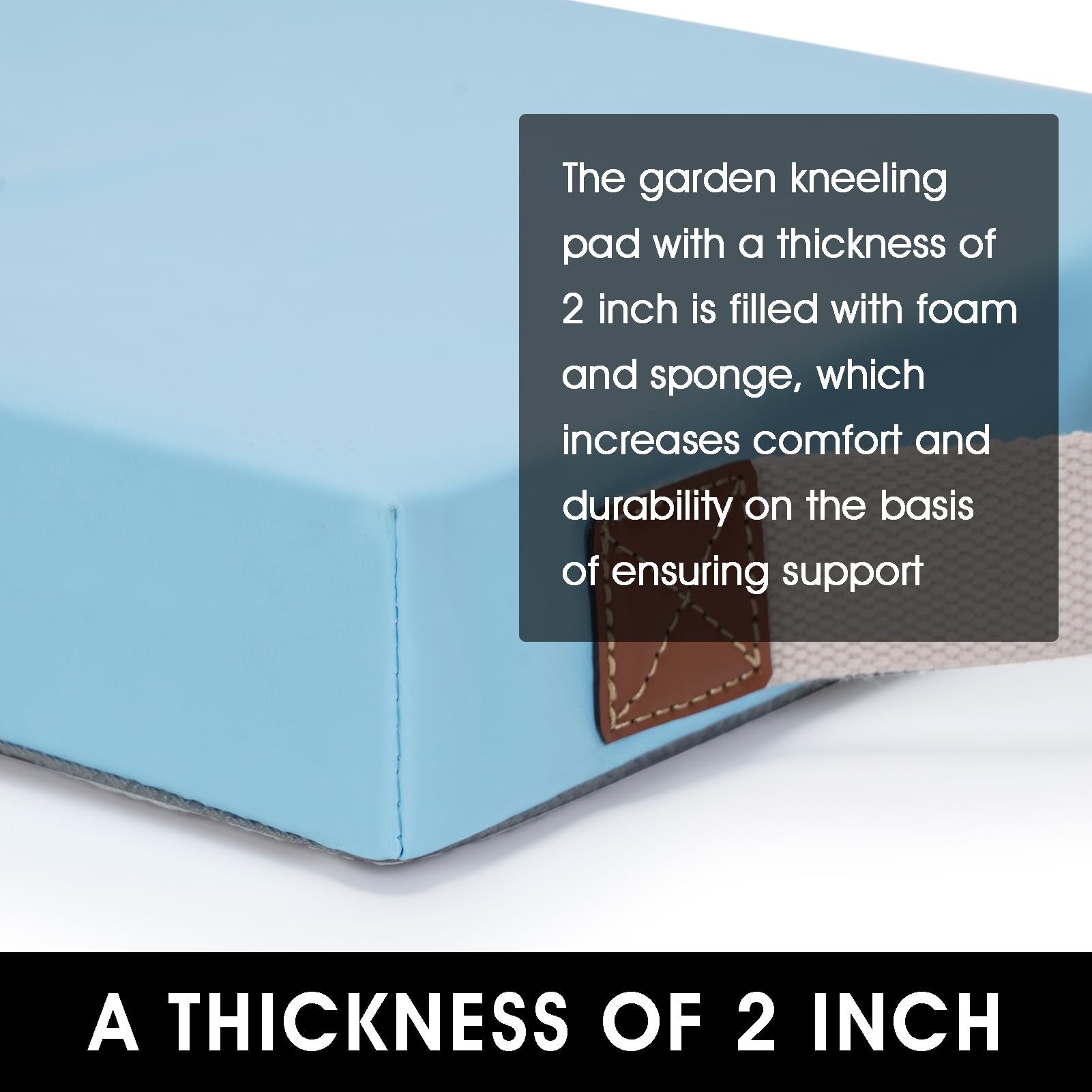 HappyPicnic Waterproof Kneeling Pad for Garden or Bath, 2 inch Thick Soft Foam Kneeler Mat for Gardeners Knee Support or Bathtub