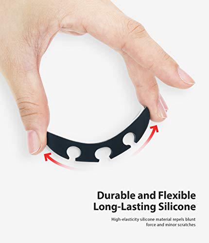 ringke cable clips cord management (4 pack) tpu silicone adhesive wire cord holder for power cords and charging accessory cab
