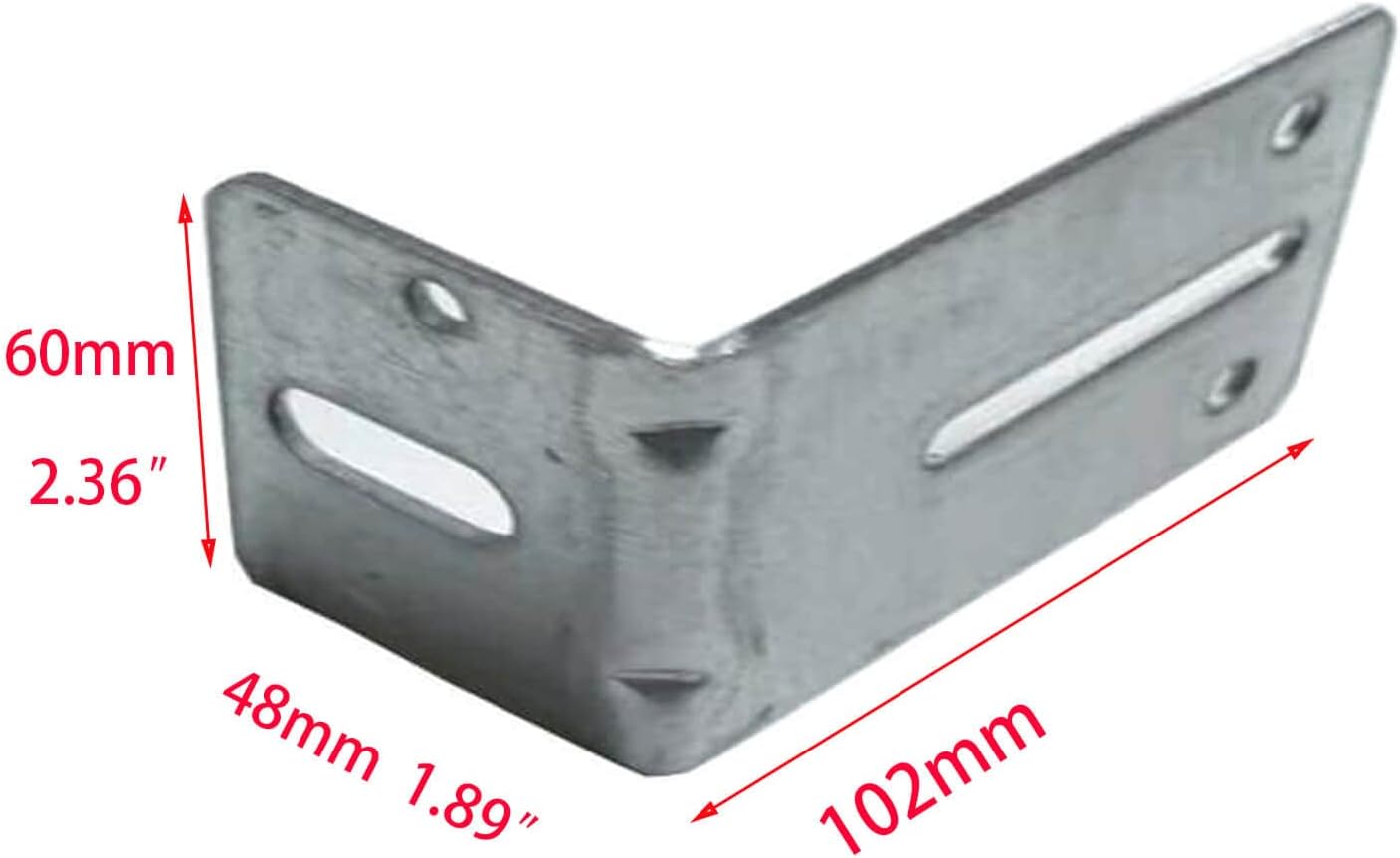 Wulankd 4 Pack Track Jamb Bracket J7 -Heavy Duty 12 Gauge Steel, Garage Door Track Bracket Size 07, Garage Door Parts, Polished Zinc Cl