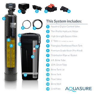 Aquasure Harmony 48,000 Grain Whole House Water Softener with High Efficiency Aquatrol Smart Metered Control Head