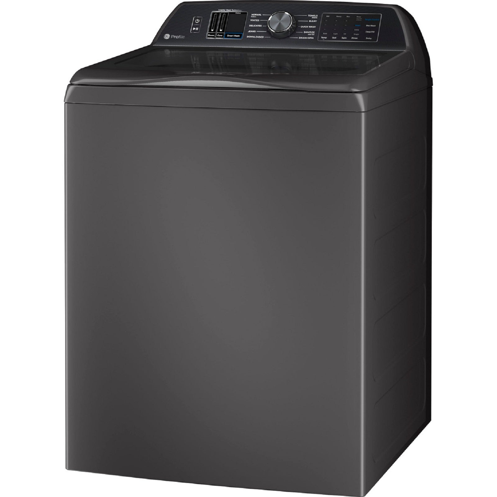 GE Appliances PTW700BPTDG GE Profile 5.4 cu. ft. Capacity Washer with Smarter Wash Technology and FlexDispense - Diamond Gray