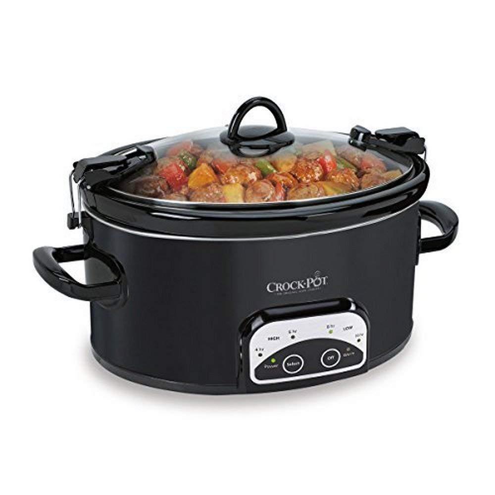 crock-pot programmable 6 quart slow cooker - black
