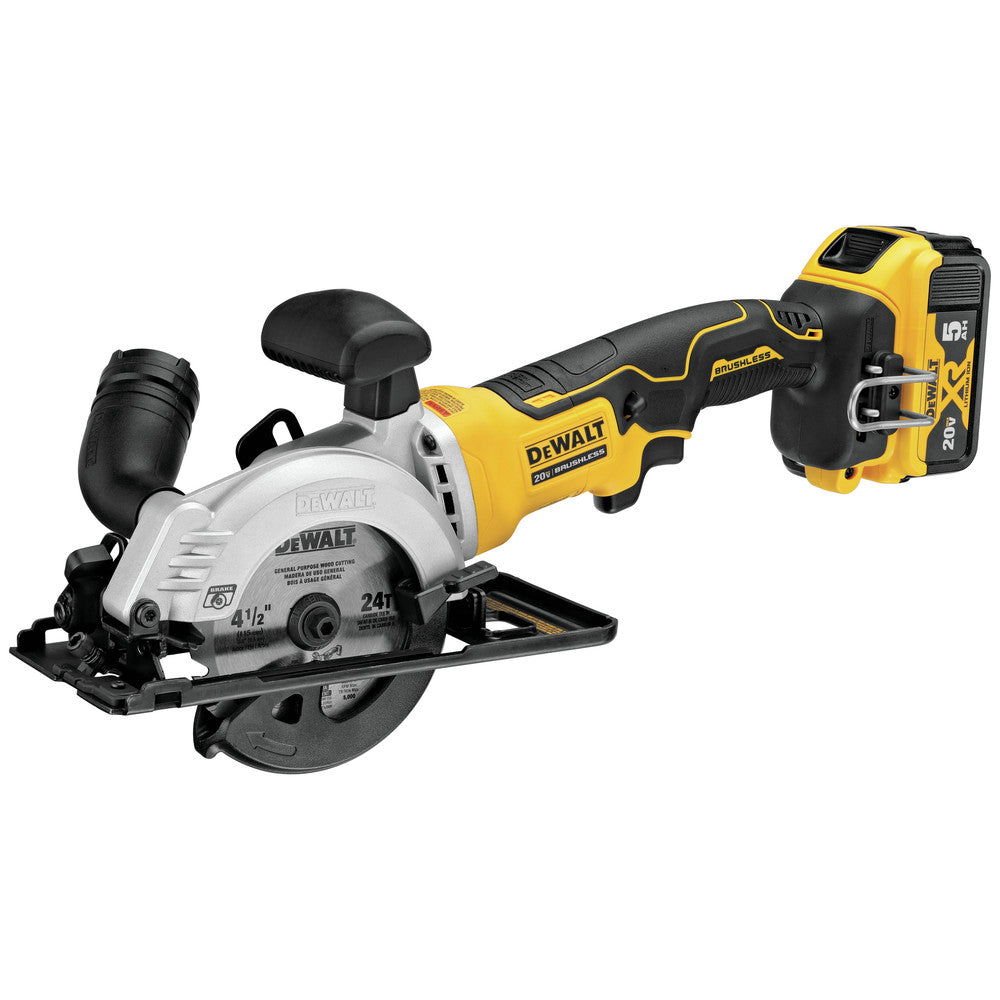 DeWalt DCS571P1 ATOMIC 20V MAX 5 Ah Brushless 4-1/2 in. Circular Saw Kit