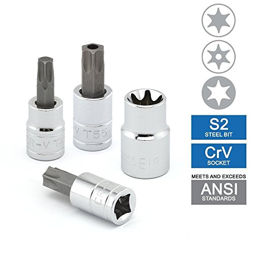 Vector Tools Torx Bit and External Torx Socket Set, Tamper Proof, T8 - T60 | 35-Piece