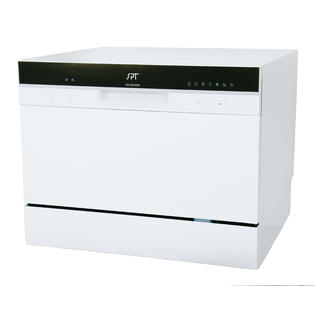 Sunpentown Kitchen Appliance Countertop Dishwasher with Delay Start in Silver