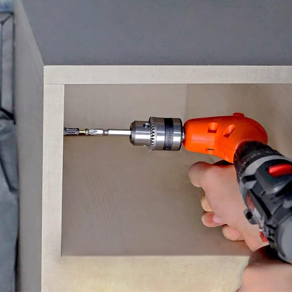 Utoolmart 90 Degree Angle Extension Drill Chucks, with Chuck Key for Electric Impact Corded Cordless Drill 1set