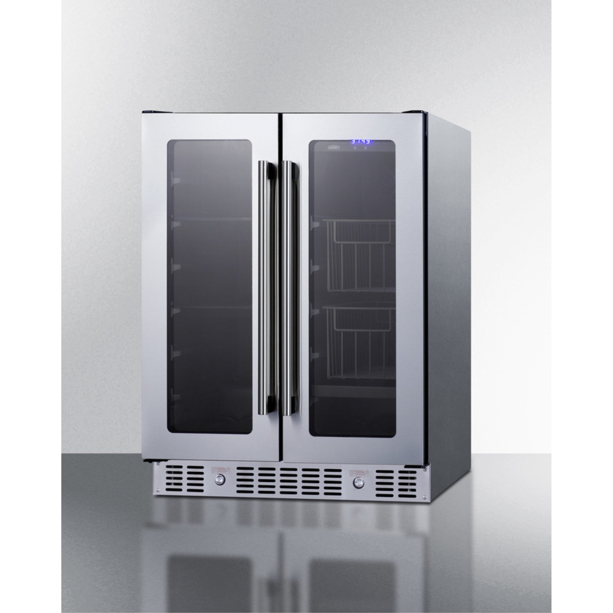 Summit French door undercounter ADA compliant pantry for fruits, vegetables and perishables