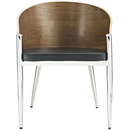 Modway  Cooper Walnut/Arm Chair silver