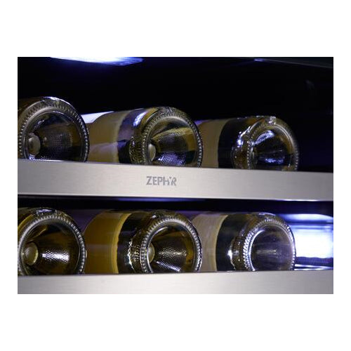 Zephyr PRW24C02BG 24 Presrv Dual Zone Wine Cooler with 45 Bottle Capacity in Stainless Steel