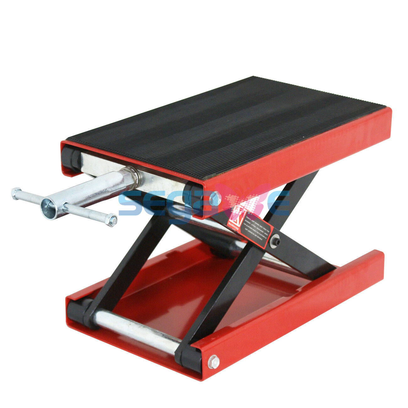GCP Products Motorcycle Scissor Jack Lift Stand Widow Cruiser Touring Bike Wide Deck 1100 Lbs