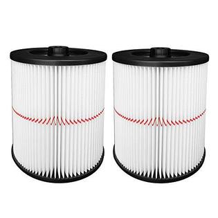 FactoryOutlet 2 Pack Cartridge Filter for Shop Vac Craftsman 17816 9-17816 Wet/Dry Air Filter Replacement Part fit 5 Gallon &a; Larger Vacuum