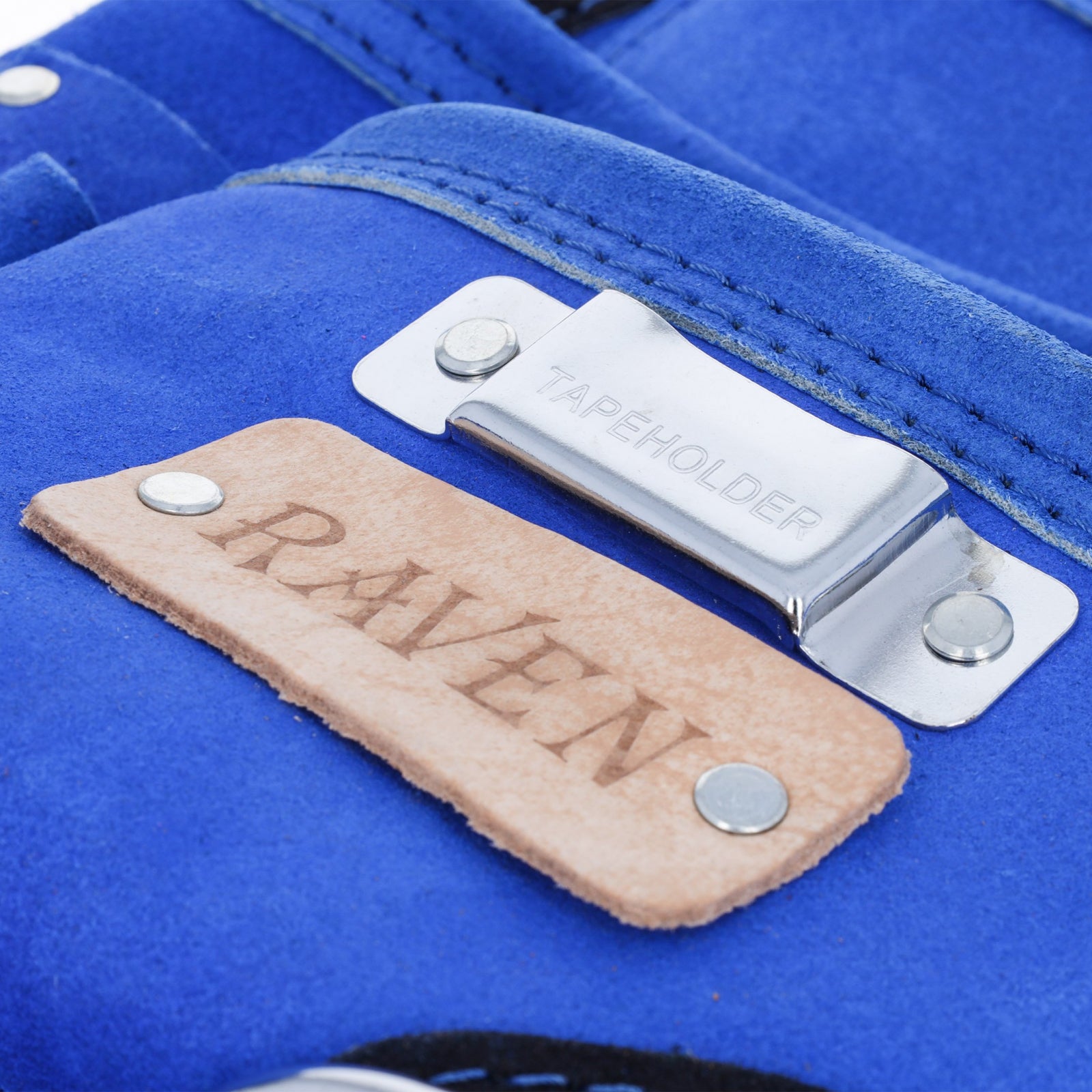Tooltreaux 10 Pocket Suede Leather Tool Pouch Hammer Drill Tool Bag - Blue