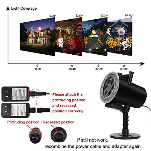 SunBox Live Christmas Holiday Lights Projector,Waterproof IP65 Indoor Outdoor Motion Remote Control 10W LED Projector, 16 Slides Holiday Lig