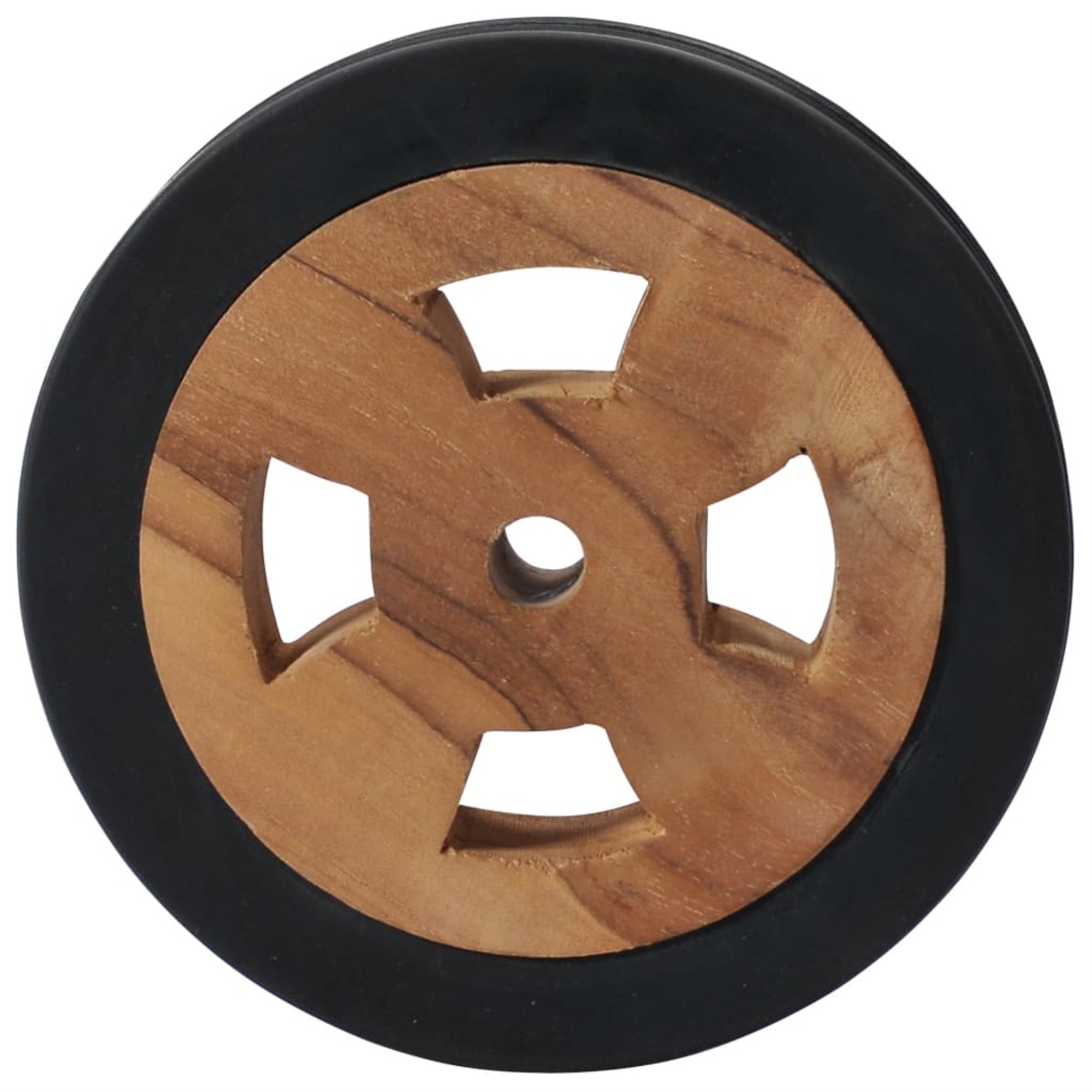 vidaXL Sunlounger Spare Wheels 2 pcs Solid Teak Wood