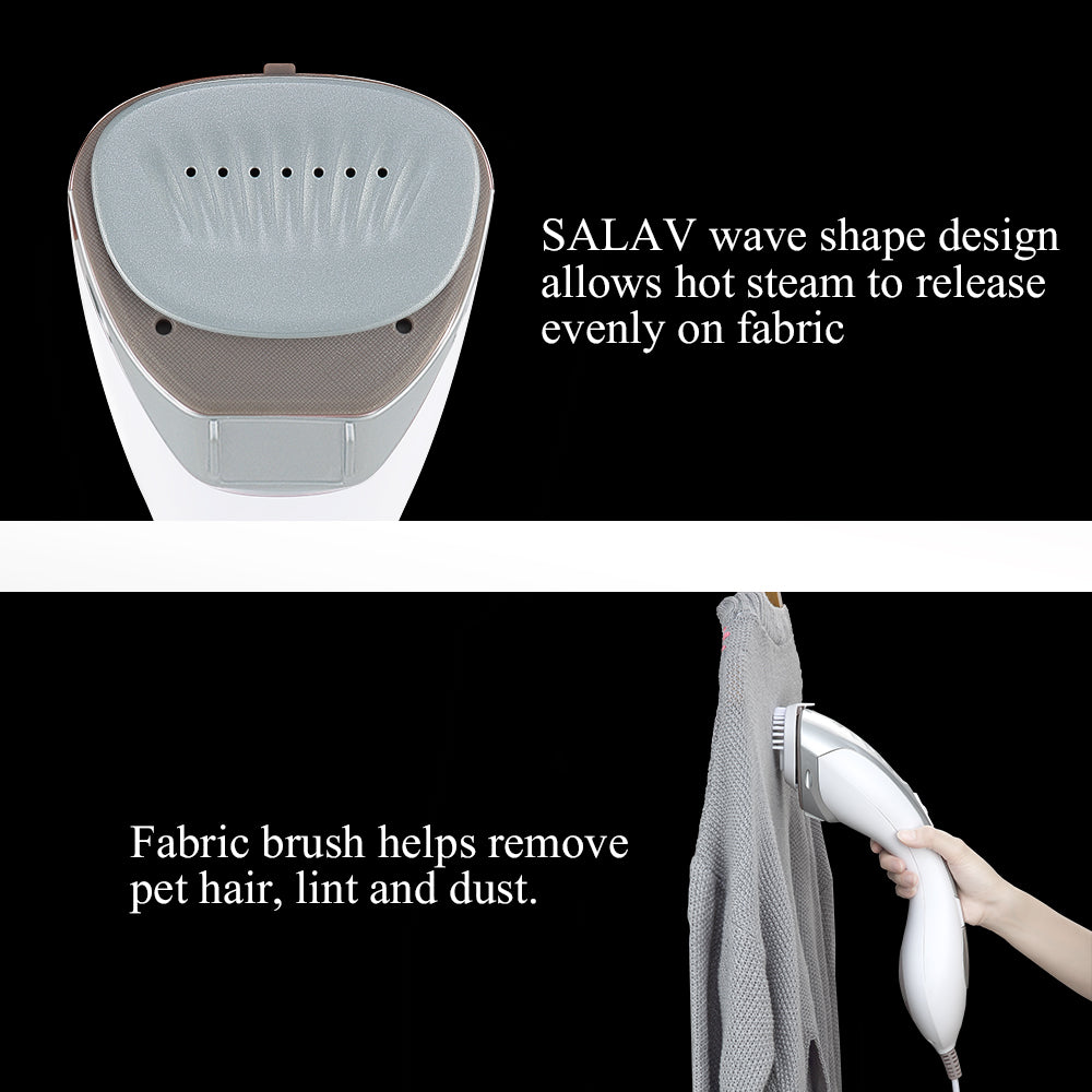 SALAV HS-100-Silver DuoPress Hand Held Steamer, All in One Steamer + Iron, Silver
