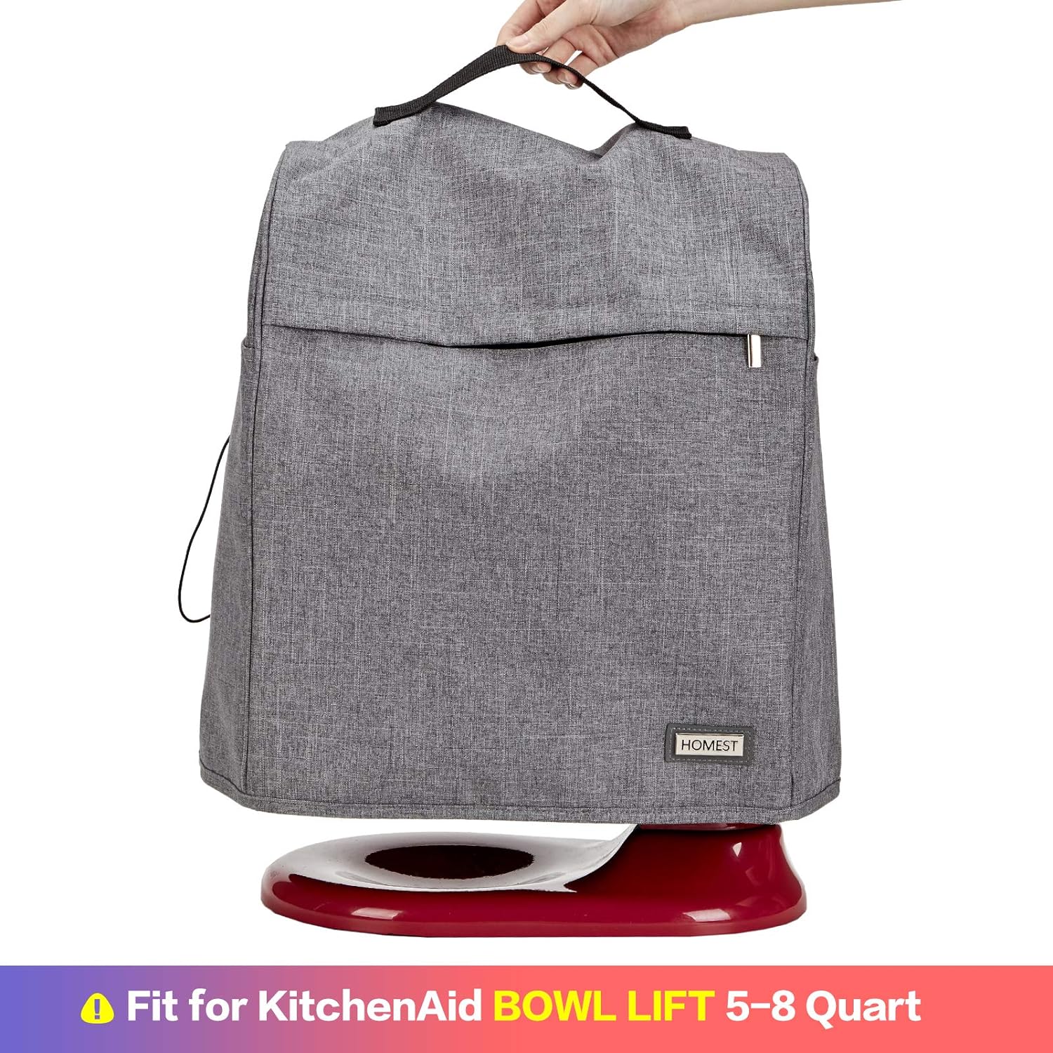 HOMEST Stand Mixer Cover Compatible with KitchenAid Bowl Lift 5-8 Quart&a;#239;&a;#188;&a;#140;Dust Cover with Zipper Pocket for