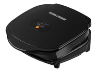 George Foreman GR10B 2-Serving Classic Plate Electric Indoor Grill and Panini Press, Black