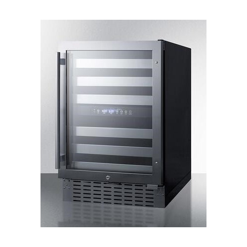 Summit SWC532BLBIST 24 Dual Zone Wine Cellar 46 Bottle in Stainless Steel