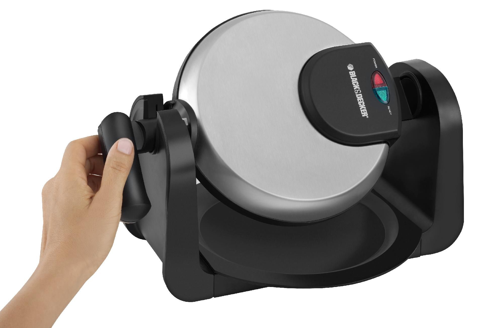 BLACK+DECKER Belgian Flip Waffle Maker - Silver