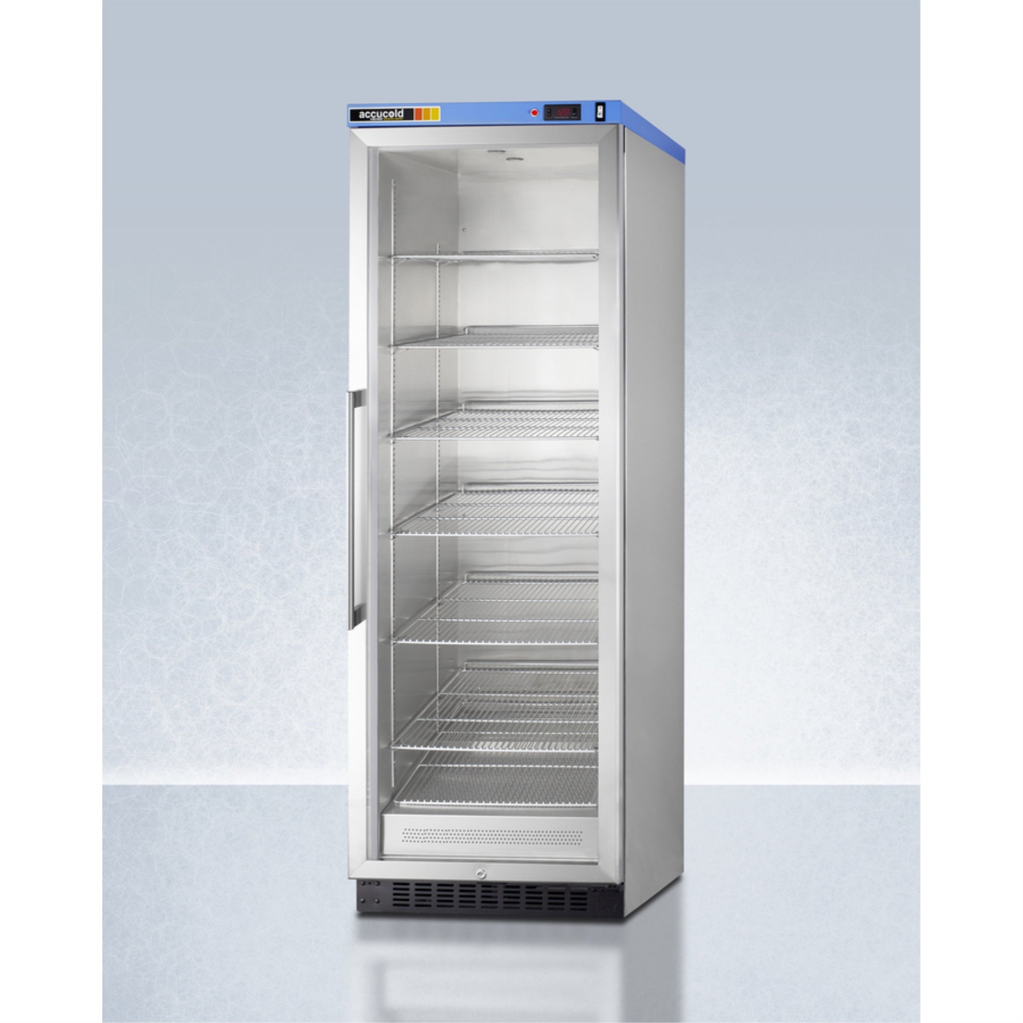 Puretherm Single chamber blanket warmer with glass door, stainless steel interior, digital thermostat, and lock PTHC155GCSS