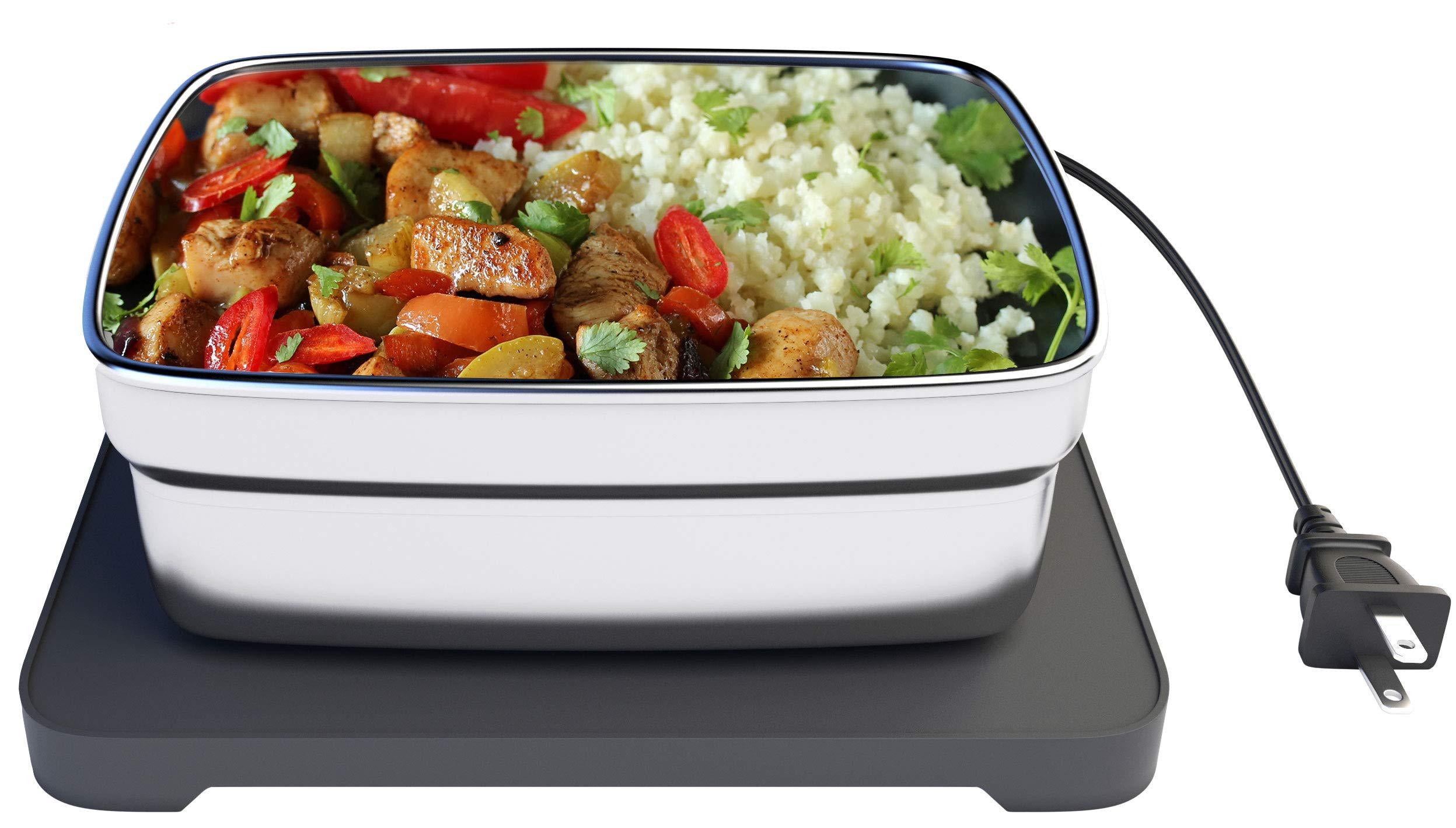 skywin portable oven and lunch warmer - personal food warmer for reheating meals at work without an office microwave